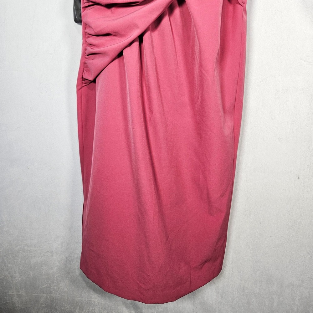 NWT Kay Unger Sabina Dress 16 Berry Sorbet Twisted Midi Sheath Formal Wedding - Picture 14 of 16
